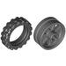 LEGO Donker steengrijs Wheel Rim Ø14.6 x 6 with Spokes and Stub Axles with Tire Ø 20.9 X 5.8  Offset Tread