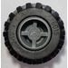 LEGO Grigio pietra scuro Wheel Rim Wide Ø11 x 12 with Notched Hole with Tire 21mm D. x 12mm - Offset Tread Small Wide with Slightly Bevelled Edge and no Band