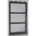 LEGO Dark Stone Gray Window 1 x 4 x 6 Frame with Transparent Glass