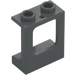 LEGO Dark Stone Gray Window Frame 1 x 2 x 2 (Plane) with 1 Hole in Bottom (60032)