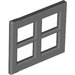 LEGO Dark Stone Gray Window Pane 2 x 4 x 3  (4133)