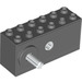 LEGO Dark Stone Gray Windup - Motor 2 x 6 x 2 1/3 Assembly with Raised Shaft Base (Long Axle) (42073)