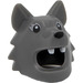 LEGO Dark Stone Gray Wolf Costume Head Cover with White Teeth