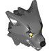 LEGO Dark Stone Gray Wolf Head with Bright Light Yellow Eyes (75351)