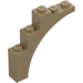 LEGO Beige scuro Arco 1 x 5 x 4 Arco normale, parte inferiore non rinforzata (2339 / 14395)