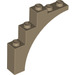 LEGO Dark Tan Arch 1 x 5 x 4 Regular Bow, Unreinforced Underside (2339 / 14395)