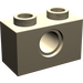 LEGO Dunkel Beige Backstein 1 x 2 mit Loch