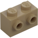 LEGO Dark Tan Brick 1 x 2 with Studs on One Side (11211)