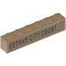 LEGO Dark Tan Brick 1 x 6 with ‘GOTHAM CITY COURT’ Sticker (3009)