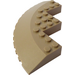 LEGO Dark Tan Brick 10 x 10 Round Corner with Tapered Edge (58846)