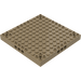 LEGO Dark Tan Brick 12 x 12 with Pin and Axle Holes (52040)