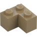 LEGO Tmavě žlutohnědá Kostka 2 x 2 Roh (2357)