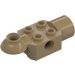 LEGO Dark Tan Brick 2 x 2 with Horizontal Rotation Joint and Socket (47452)