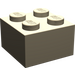 LEGO Donker Zandbruin Steen 2 x 2 zonder kruissteunen (3003)