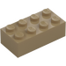 LEGO Dark Tan Brick 2 x 4 (3001 / 3556)