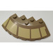 LEGO Dark Tan Brick 6 x 6 Round (25°) Corner with Squares (Right) Sticker (95188)