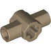LEGO Dark Tan Cross Connector with Holes and Axle Holders (24122 / 49133)