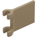 LEGO Mørk beige Flagg 2 x 2 med Utvidet kant (80326)