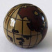 LEGO Tostado oscuro Globe with Reddish Brown land mass.