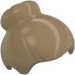LEGO Dark Tan Hair with Top Knot Bun (5958 / 93217)