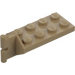 LEGO Tumma beige Sarana Levy 2 x 4 jossa Articulated Joint - Uros (3639)