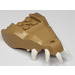 LEGO Dark Tan Lower Dragon Jaw with White Teeth (72224)