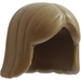 LEGO Tan foncé Mi-longueur Cheveux avec séparation centrale (4530 / 96859)