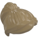 LEGO Dark Tan Mid-Length Hair with Ponytail and Long Bangs (18227 / 87990)