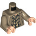 LEGO Dunkel Beige Minifigur Torso mit Weste und Jacke (Loop Knöpfe) (973 / 76382)