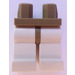 LEGO Tan foncé Minifigure Les hanches avec blanc Jambes (73200 / 88584)