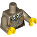 LEGO Dark Tan Minifigure Torso Sheriff Uniform with Badge, Braid, Belt, and Olive Tie (76382 / 88585)