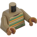 LEGO Dark Tan MJ with Dark Tan Striped Sweater Minifig Torso (973 / 76382)