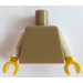 LEGO Tan foncé Plaine Torse avec blanc Bras et Jaune Mains (76382 / 88585)