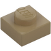 LEGO Beige scuro Piastra 1 x 1 (3024 / 30008)