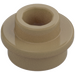 LEGO Beige scuro Piastra 1 x 1 Rotondo con Bottoncino aperto (28626 / 85861)