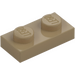 LEGO Tmavě žlutohnědá Deska 1 x 2 (3023 / 28653)