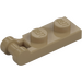 LEGO Dunkel Beige Platte 1 x 2 mit Ende Stange Griff (60478)