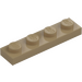 LEGO Tmavě žlutohnědá Deska 1 x 4 (3710)