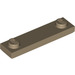 LEGO Dark Tan Plate 1 x 4 with Two Studs with Groove (41740)