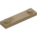 LEGO Dark Tan Plate 1 x 4 with Two Studs without Groove (92593)