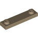 LEGO Dark Tan Plate 1 x 4 with Two Studs without Groove (92593)