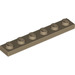 LEGO Dark Tan Plate 1 x 6 (3666)