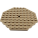 LEGO Dunkel Beige Platte 10 x 10 Octagonal mit Loch (89523)