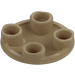 LEGO Dark Tan Plate 2 x 2 Round with Rounded Bottom (2654 / 28558)