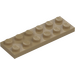 LEGO Tmavě žlutohnědá Deska 2 x 6 (3795)