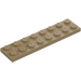 LEGO Dunkles Beige Platte 2 x 8 (3034)