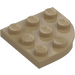 LEGO Dark Tan Plate 3 x 3 Round Corner (30357)