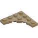 LEGO Dunkles Beige Platte 4 x 4 mit Circular Cut Out (35044)