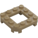 LEGO Dark Tan Plate 4 x 4 x 0.7 with Rounded Corners and 2 x 2 Open Center (79387)