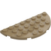 LEGO Dunkel Beige Platte 4 x 8 Rund Hälfte Kreis (22888)